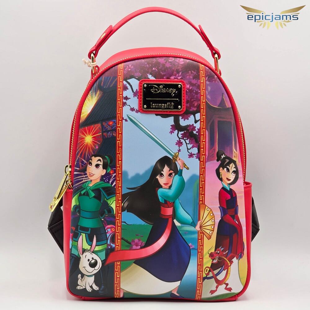 Loungefly Disney Mulan Outfits Mini Backpack New